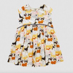 NWT Pink Chicken Fatima Dress - Dog Park Print